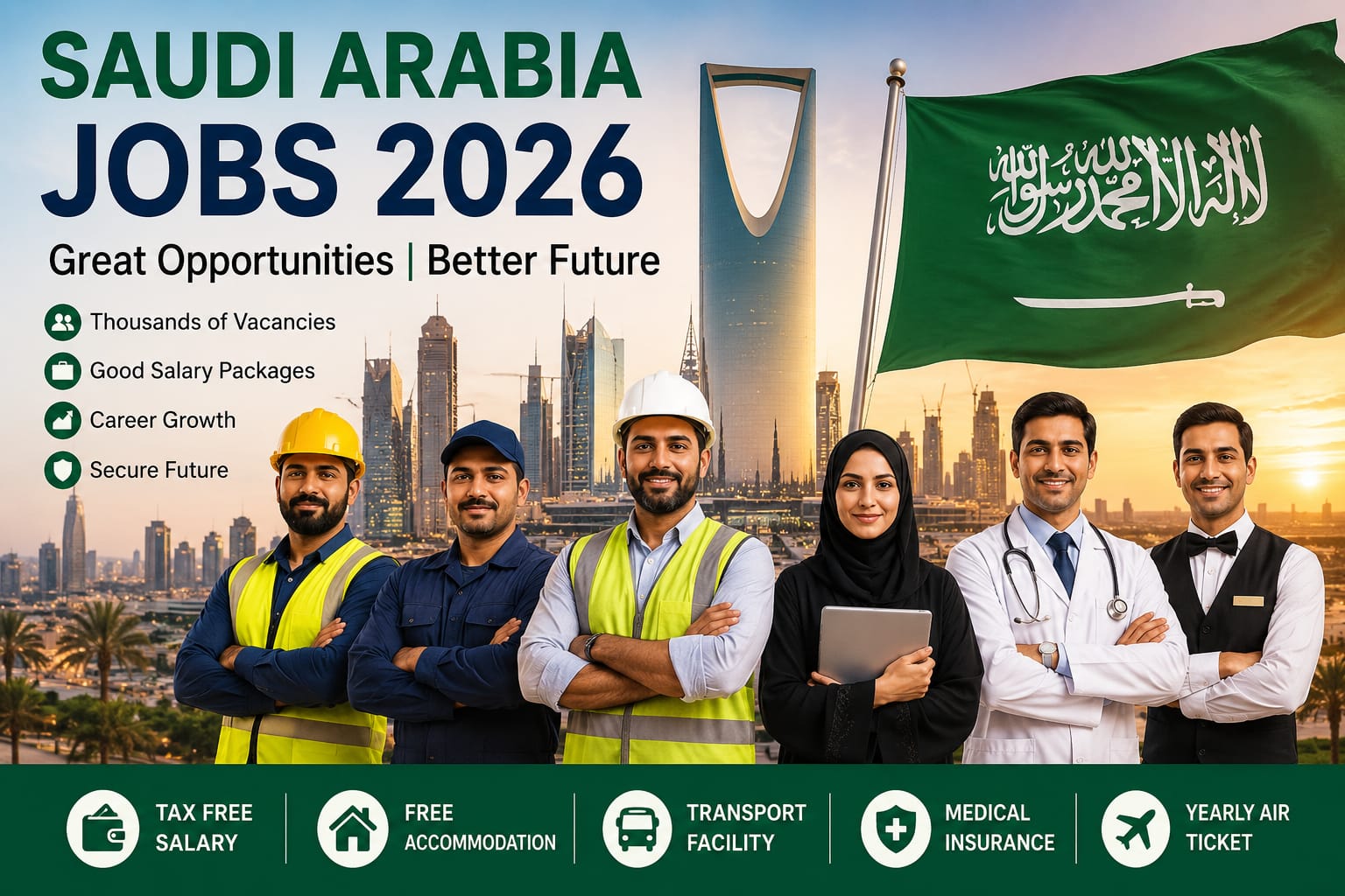Saudi Arabia Jobs 2026 – Best Opportunities for Foreign Workers in Gulf Countries